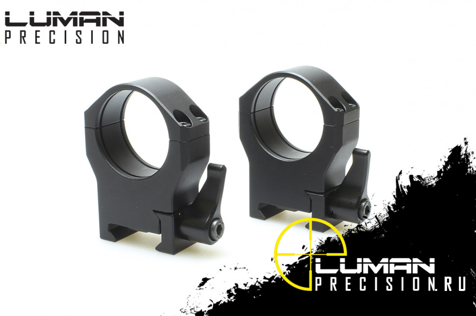 Быстросъемные кольца Luman Precision LP 30 мм (BH=17 мм высокие) на Weaver/Picatinny