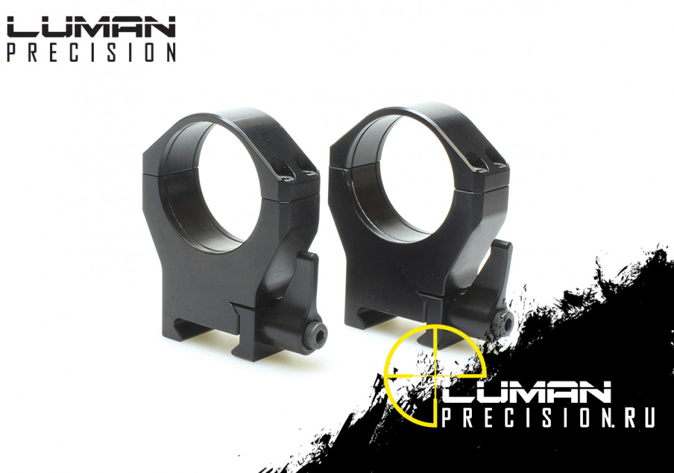 Быстросъемные кольца Luman Precision LP 34 мм (BH=20 мм высокие) на Weaver/Picatinny